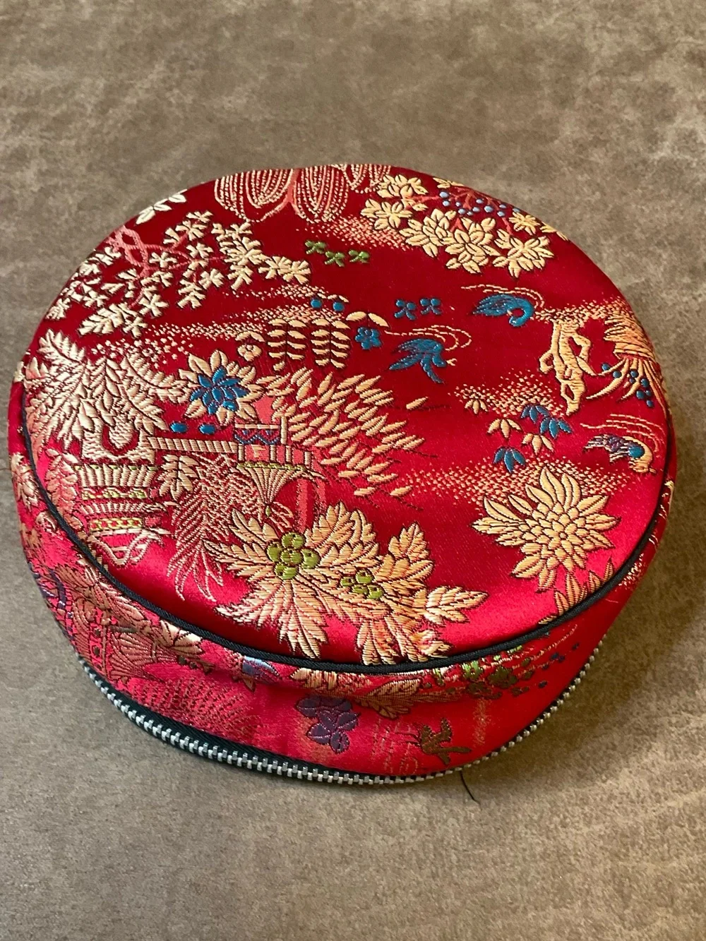 Oriental Red Silk Jewelry Pouches